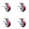 Service Caster 6 Inch Kingpinless Poly on Aluminum Wheel Swivel Caster Set with Brakes SCC SCC-KP30S620-PAR-SLB-4 - alternate 1